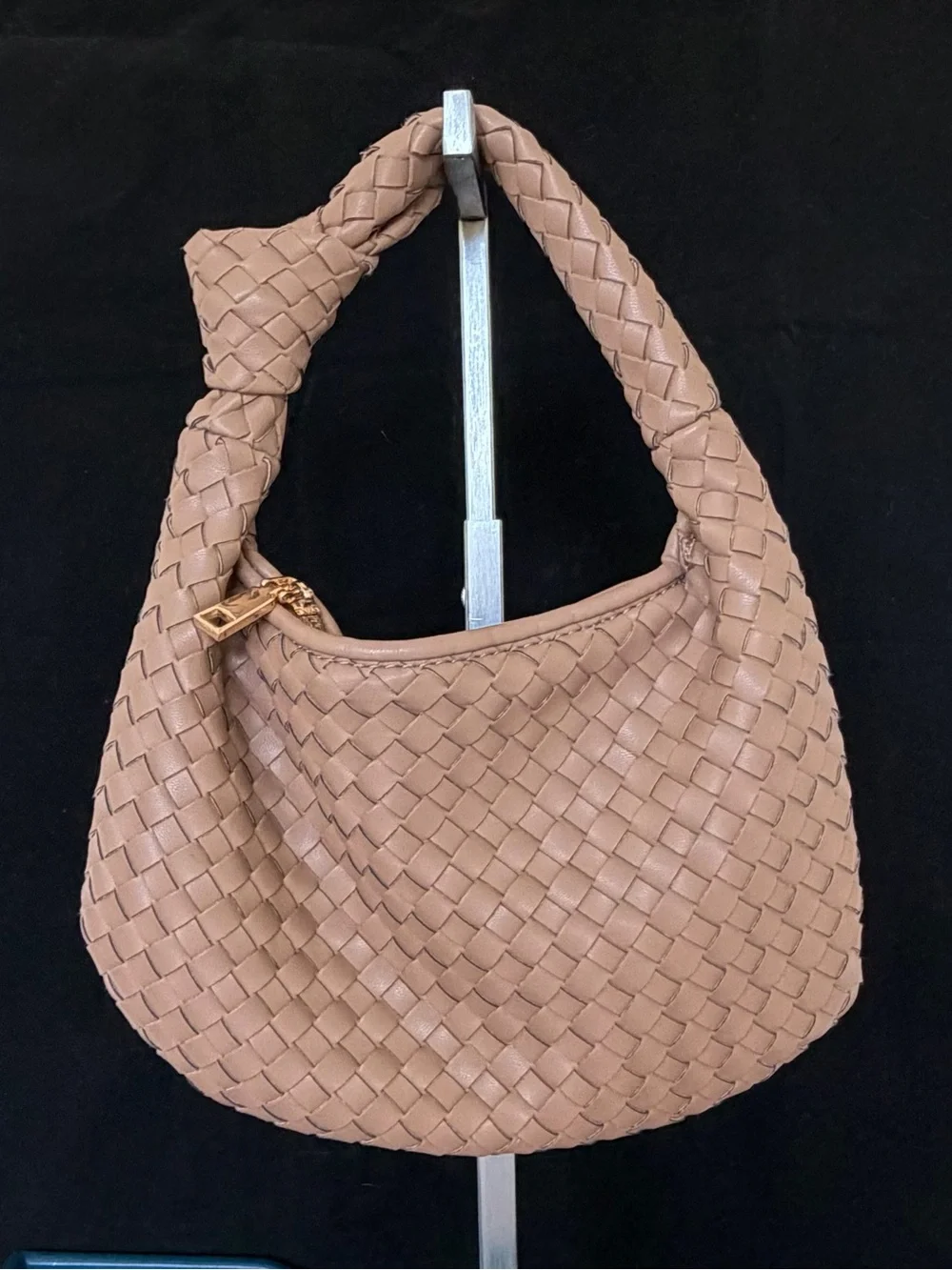 Melie Bianco Drew Small Handle Bag (Taupe) - Picture 2 of 7